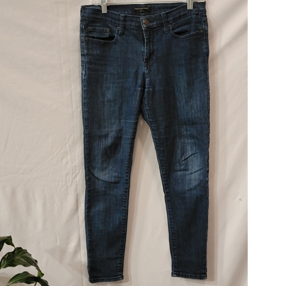 Banana Republic Skinny Fit Jeans Dark Wash Indigo Denim Womens‎ 28/6 Petite